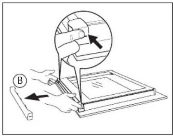 ELECTROLUX EKS6011BOW - Borttagning och rengöring av luckglasen - 1