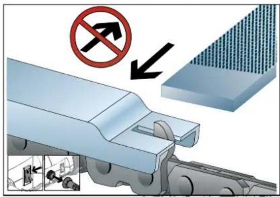 Technical diagram showing a mechanical assembly with a no-smoking symbol and a 3D mesh structure, likely illustrating a safety or manufacturing process.