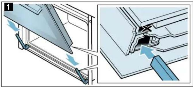 BOSCH HBA4785W0S - Laitteen luukun asennus - 1