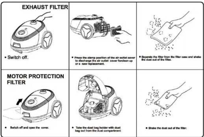 DAEWOO RC-410L/3A - CLEANING THE FILTER - 1