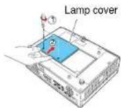 TOSHIBA TDP-T95U - Remove the lamp cover. - 1