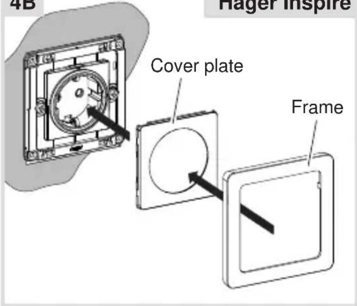 4B Hager Inspire Cover plate Frame