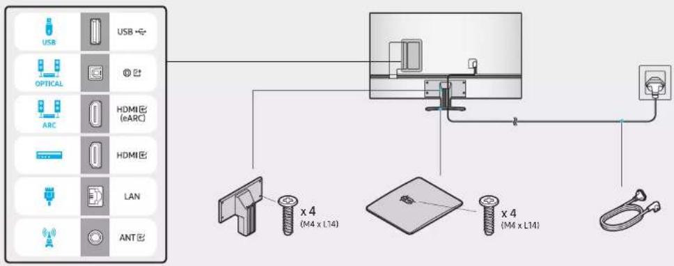 USB OPTICAL ARC HDMI® (eARC) HDMI® LAN ANT® x 4 (M4 x L14) x 4 (M4 x L14)