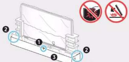 Diagram illustrating a device with numbered components and prohibition symbols for cleaning or anti-smoking actions.
