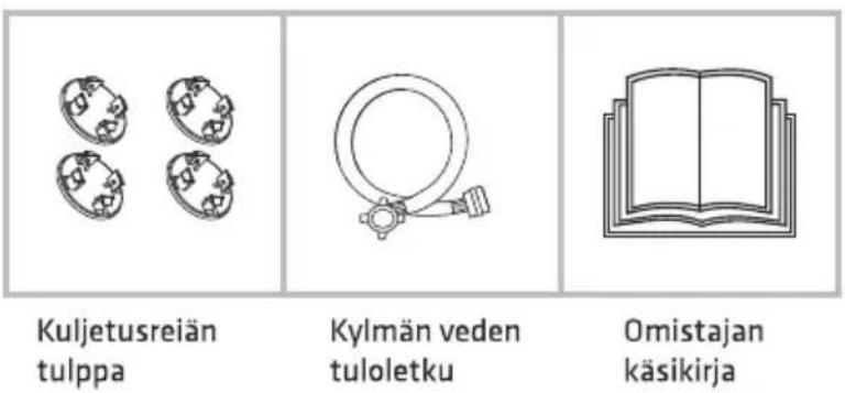 Kuljetusreian tulppa Kylmän veden tuloletku Omistajan käsikirja