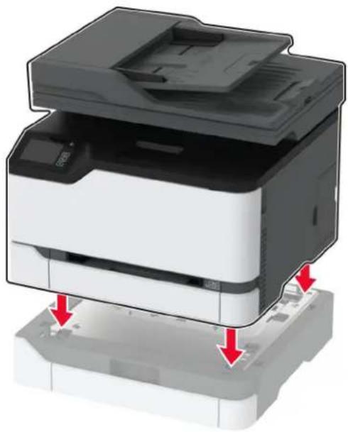 LEXMARK CX431 - Lisälokeroiden asentaminen - 3