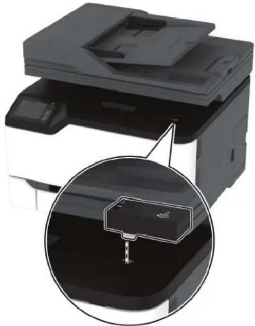 LEXMARK CX431 - Langattoman tulostuspalvelimen asentaminen - 1