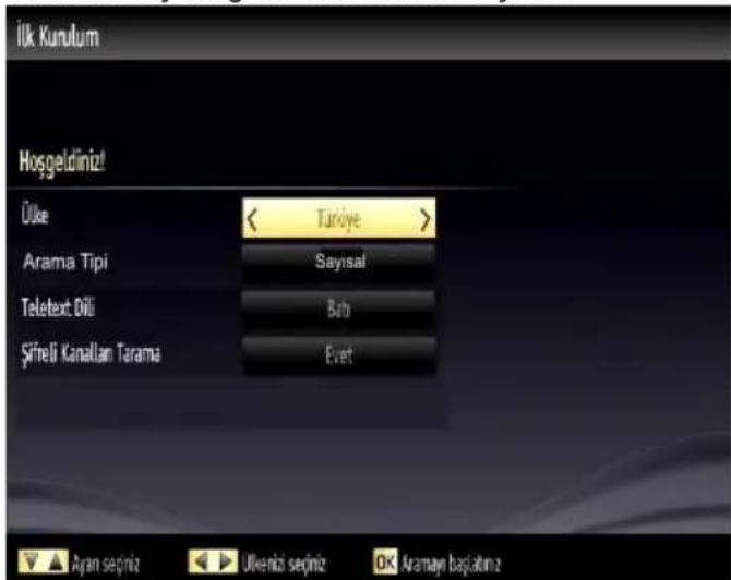 VESTEL 39PF5025 - İlk Kurulum - 2