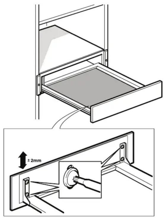 Technical diagram showing a mechanical assembly with a 2mm offset dimension and a close-up of the component being inserted into a wire.