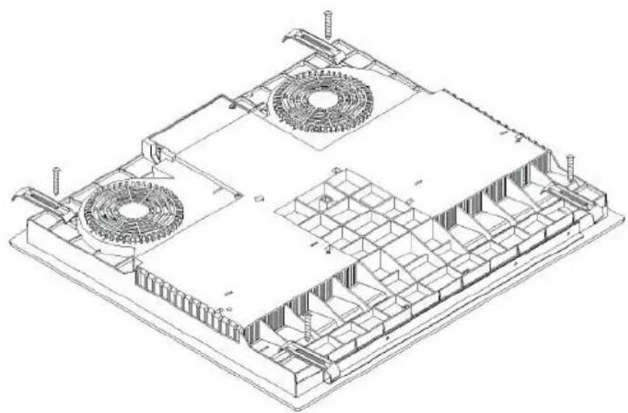 ROSIERES RTP644MCBB - Locating the fixing brackets - 3