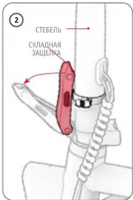 2 СТЕБЕЛЬ СКЛАДНАЯ ЗАЩЕЛКА