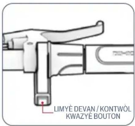 LIMYÈ DEVAN / KONTWÒL KWAZYÈ BOUTON