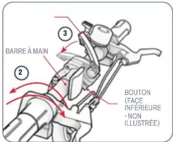 BARRE À MAIN 2 3 BOUTON (FACE INFÉRIEURE - NON ILLUSTRÉE)