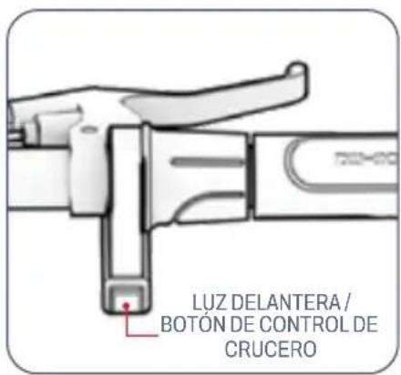 LUZ DELANTERA/ BOTÓN DE CONTROL DE CRUCERO