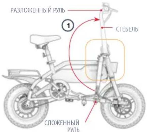 РАЗЛОЖЕННЫЙ РУЛЬ 1 СТЕБЕЛЬ СЛОЖЕННЫЙ РУЛЬ
