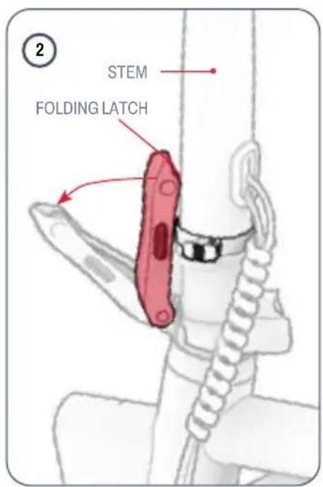STEM FOLDING LATCH