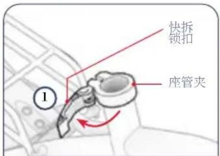 快拆 锁扣 座管夹 ①