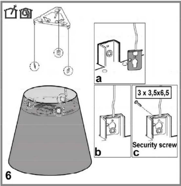 6 a b 3 x 3,5x6,5 Security screw c