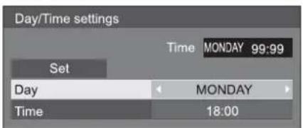 PANASONIC TH-84LQ70LW - Day/Time settings - 1