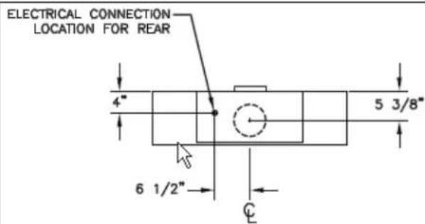 ELECTRICAL CONNECTION LOCATION FOR REAR 4" 5 3/8" 6 1/2"