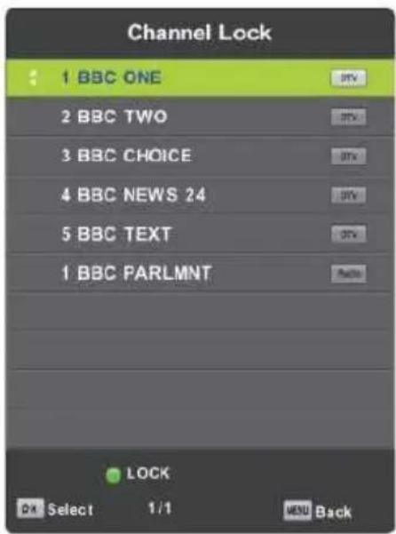 Vivax TV-32LE91T2W - Programet mbyllje (Channel Lock) - 1