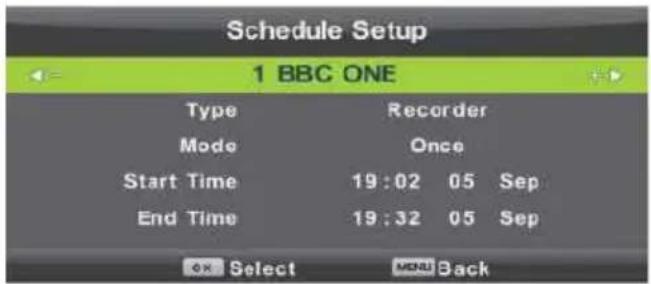 Vivax TV-32LE91T2W - Schedule List (Raspored programa) - 1