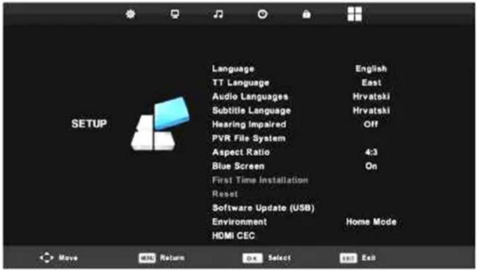 Vivax TV-32LE91T2W - SETUP (Мени поставувања) - 1