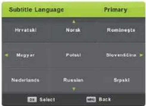 Vivax TV-32LE91T2W - Subtitle Language (Jezici titlova) - 1
