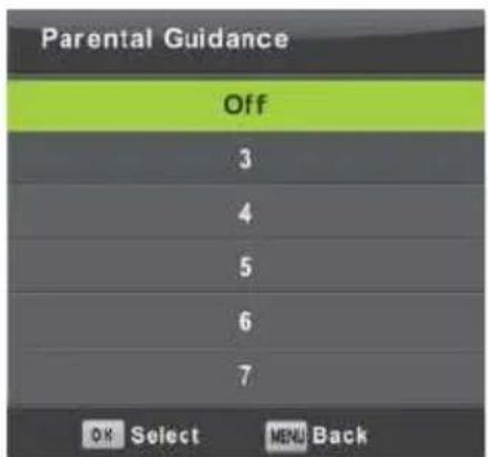 Vivax TV-32LE91T2W - Roditeljski nadzor (Parental Guidance) - 1
