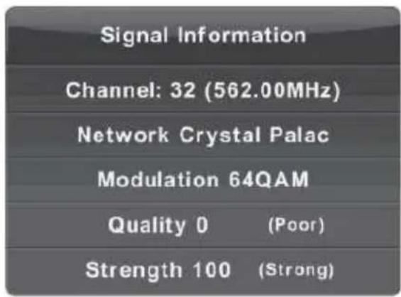 Vivax TV-32LE91T2W - Signal Info (Informacije o signalu) - 2