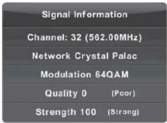 Vivax TV-32LE91T2W - Signal Info (Informacije o signalu) - 2
