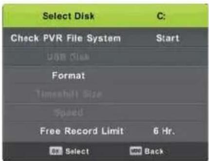 Vivax TV-32LE91T2W - PVR File System - 1