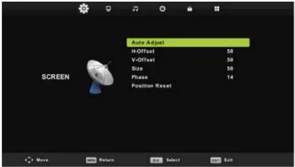 Vivax TV-32LE91T2W - Screen Menu (Only PC Mode) - 1