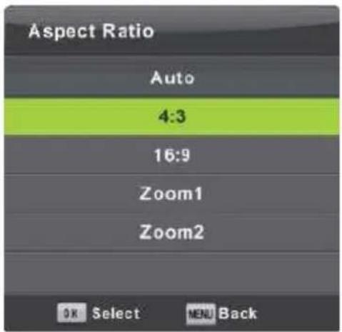 Vivax TV-32LE91T2W - Aspect Ratio (Omjer slike) - 1