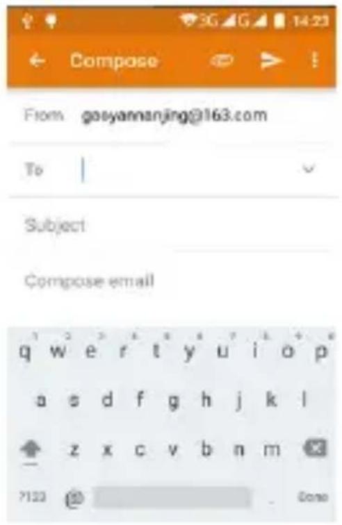 Compose From gosyannanjing@163.com To | Subject Compose email q w e r t y u i o p a s d f g h j k l z x c v b n m 7122 00 - Close