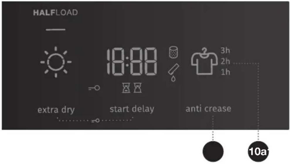 HALFLOAD 18:00 extra dry start delay anti crease 3h 2h 1h 10a
