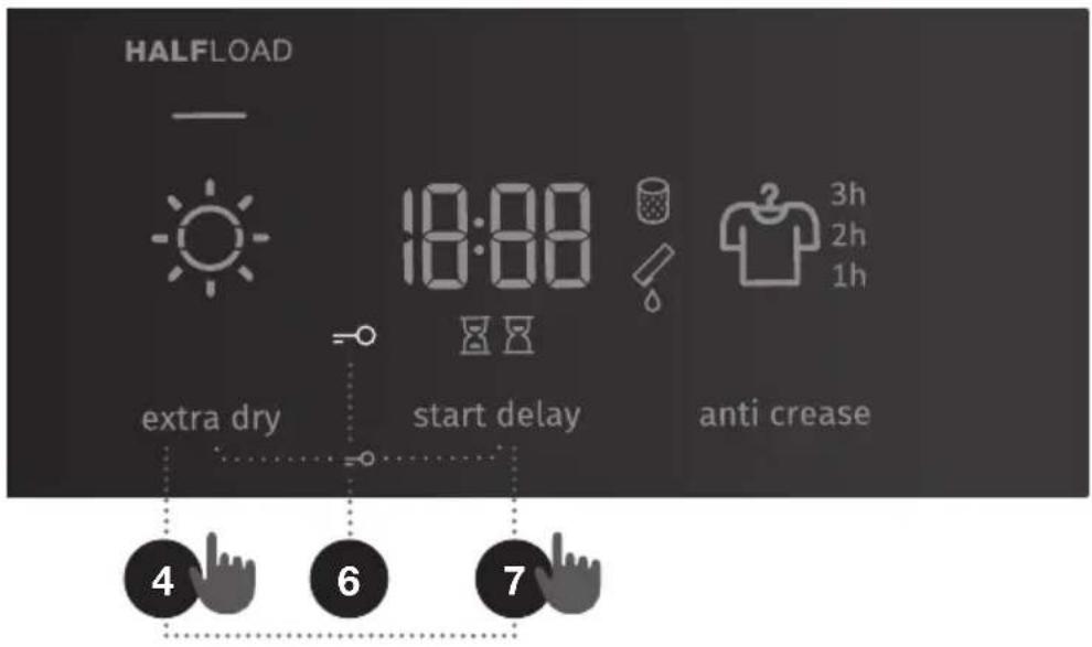 HALFLOAD 18:00 extra dry start delay anti crease 4 6 7