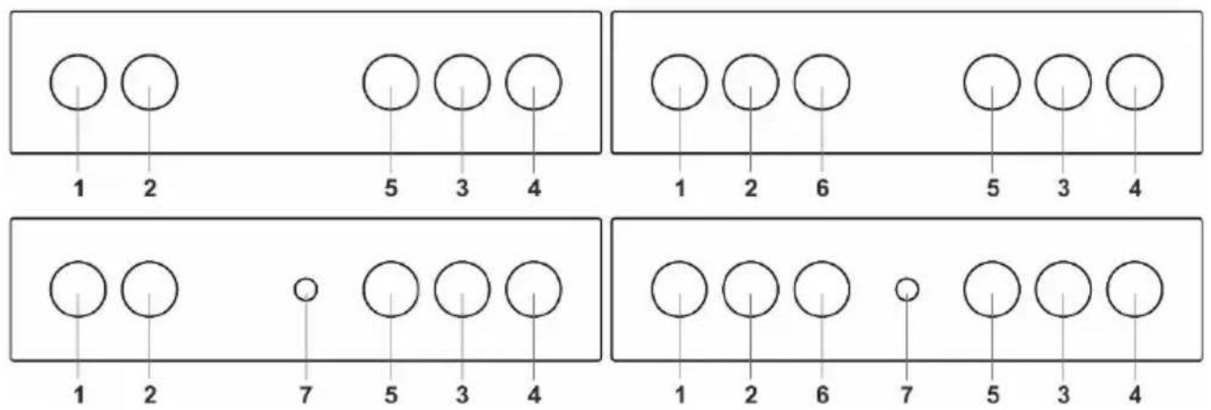 1 2 5 3 4 1 2 6 5 3 4 1 2 7 5 3 4 1 2 6 7 5 3 4