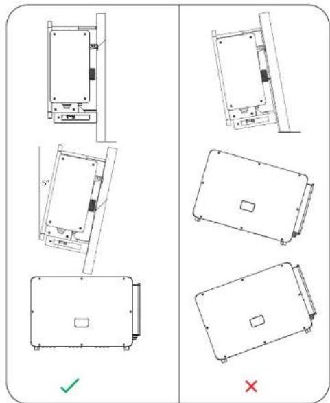 Technical diagram showing front and side views of a device with labeled components and directional indicators
