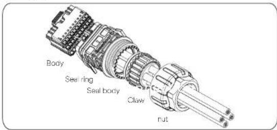 Body Seel ring Seal body Claw nut