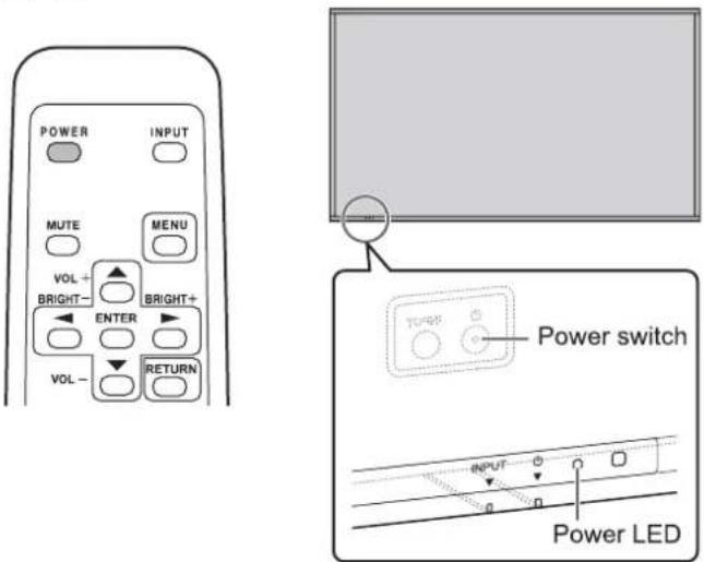 SHARP PN-U423 - Turning power on/off - 1