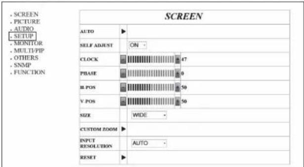 SHARP PN-U423 - Click SETUP. - 1
