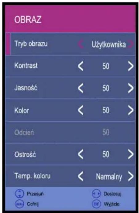 Opticum LE-24Z1S - Ustawienia: OBRAZ - 1