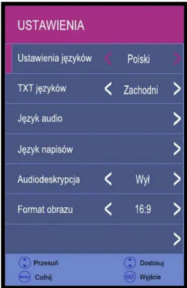 Opticum LE-24Z1S - Teletekst - Wybór języków: - 1