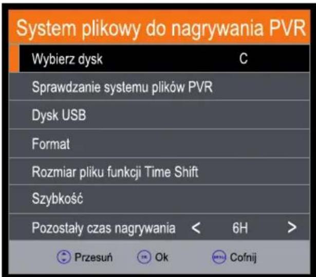 Opticum LE-24Z1S - System plików PVR: - 1