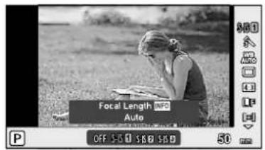 Focal Length INFO Auto OFF 5.06.0 $8.0 50 mm