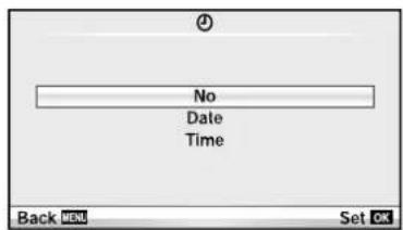 ④ No Date Time Back MENU Set OK