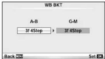 WB BKT A-B G-M 3f 4Step 3f 4Step Back OK Set OK