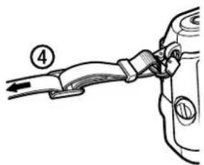 Diagram showing a mechanical component with numbered parts and directional arrow, likely illustrating a turning or assembly process.