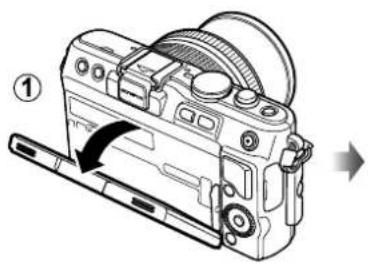 OLYMPUS E-PL5 - Press the ON/OFF button to turn on the camera. - 3